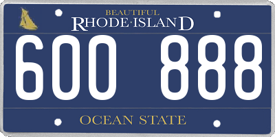 RI license plate 600888
