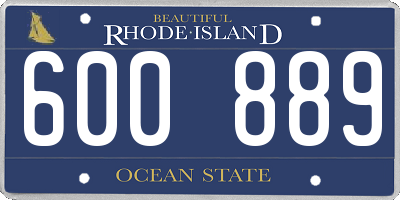 RI license plate 600889