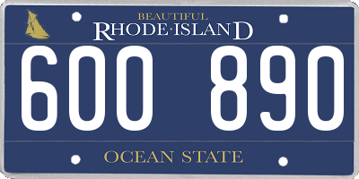 RI license plate 600890