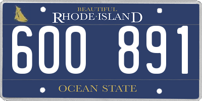 RI license plate 600891