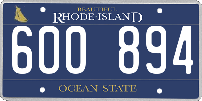 RI license plate 600894