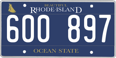 RI license plate 600897