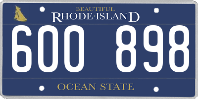 RI license plate 600898