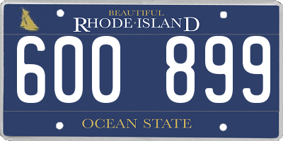 RI license plate 600899