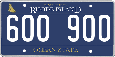 RI license plate 600900