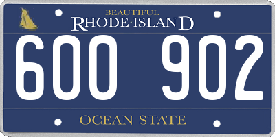 RI license plate 600902