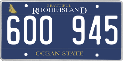 RI license plate 600945