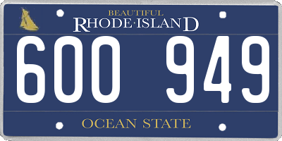 RI license plate 600949