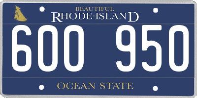 RI license plate 600950