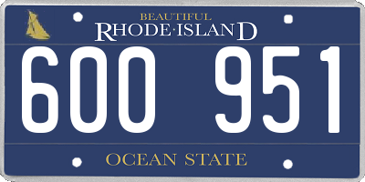 RI license plate 600951