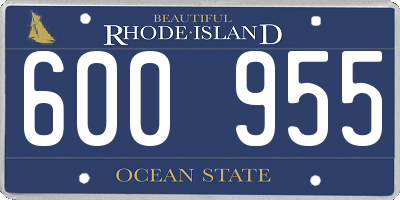 RI license plate 600955