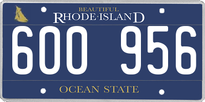 RI license plate 600956