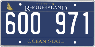 RI license plate 600971