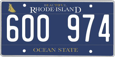 RI license plate 600974