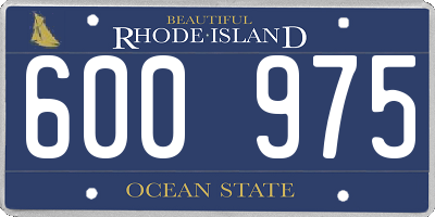 RI license plate 600975