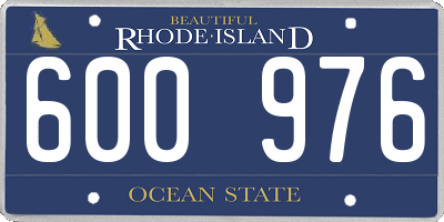 RI license plate 600976