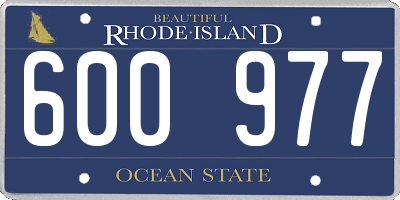 RI license plate 600977