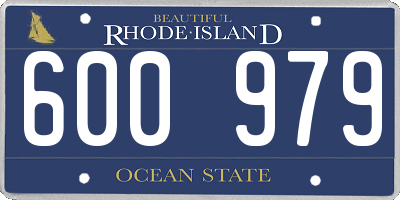 RI license plate 600979