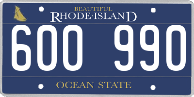 RI license plate 600990