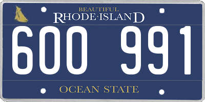 RI license plate 600991