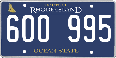 RI license plate 600995