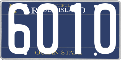 RI license plate 6010