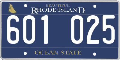 RI license plate 601025