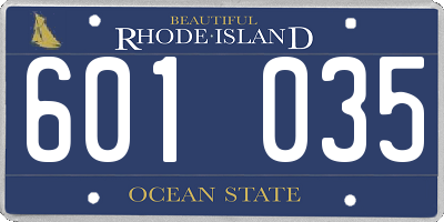 RI license plate 601035