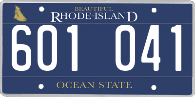 RI license plate 601041