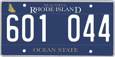 RI license plate 601044