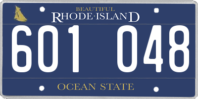 RI license plate 601048