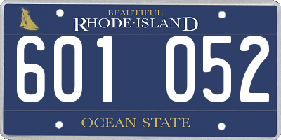 RI license plate 601052
