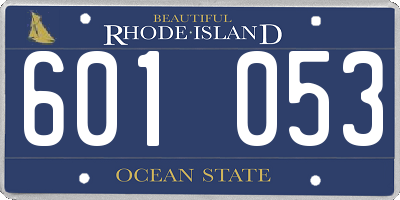 RI license plate 601053