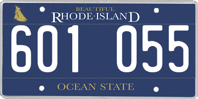 RI license plate 601055