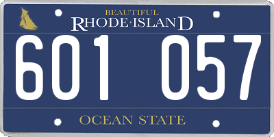 RI license plate 601057