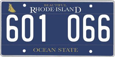 RI license plate 601066