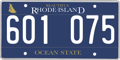 RI license plate 601075