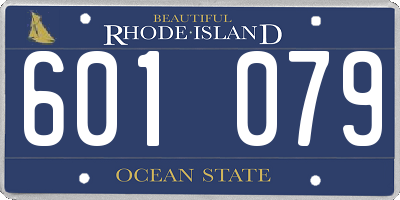 RI license plate 601079