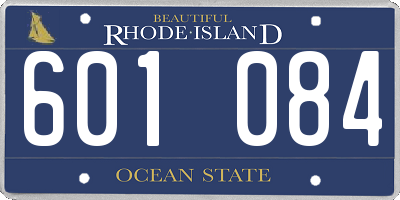 RI license plate 601084