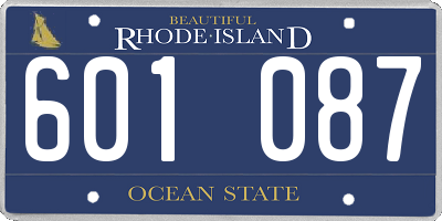 RI license plate 601087