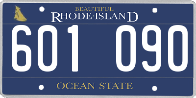 RI license plate 601090