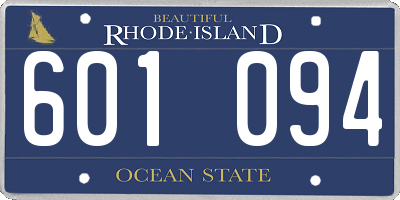 RI license plate 601094