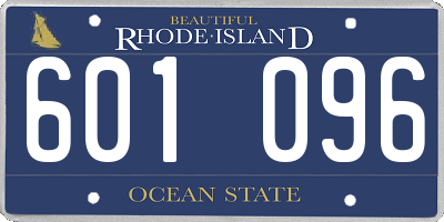 RI license plate 601096