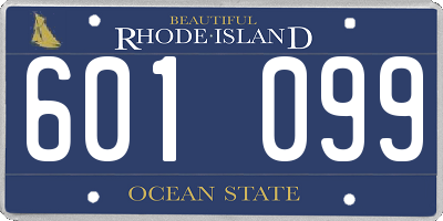 RI license plate 601099