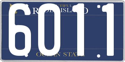 RI license plate 6011