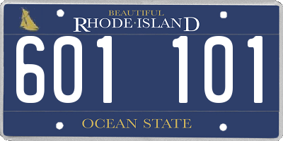 RI license plate 601101
