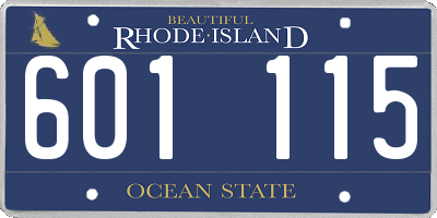 RI license plate 601115