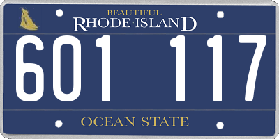 RI license plate 601117