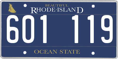 RI license plate 601119