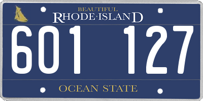 RI license plate 601127